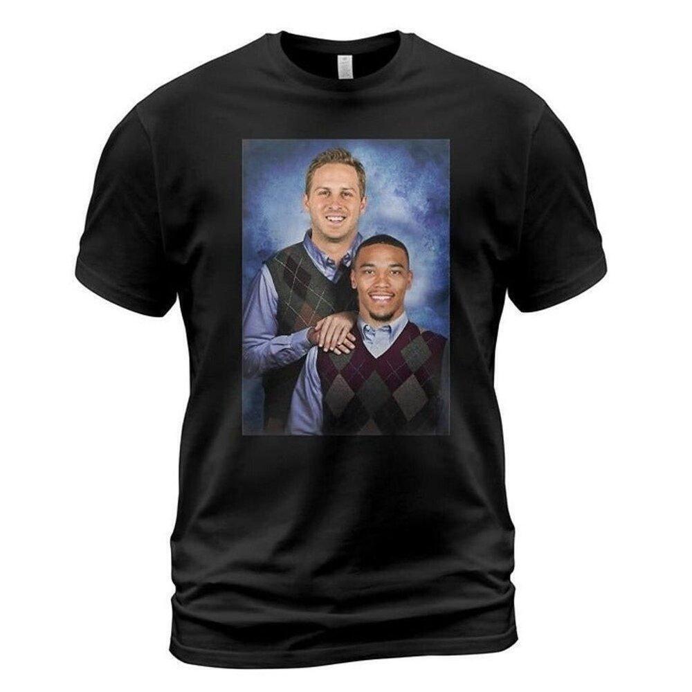 Jared Goff Amon-Ra St Brown Detroit Lions Funny Graphic T-Shirt  Fan Gift Tee